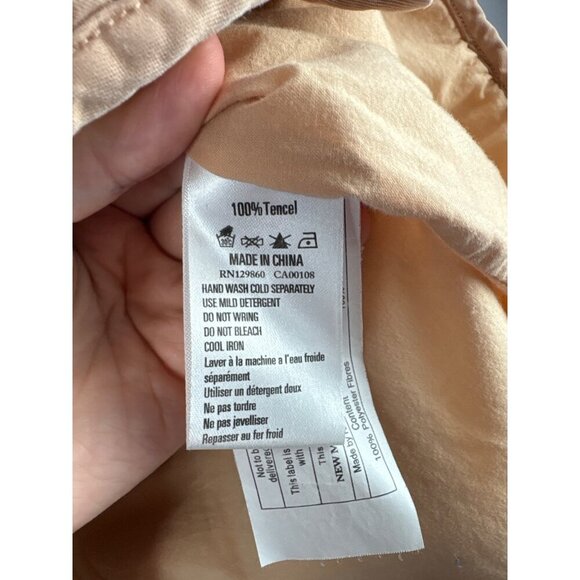 Rhythm Quilted Beige Jacket Medium Button-Up Tencel Womens - Picture 5 of 6